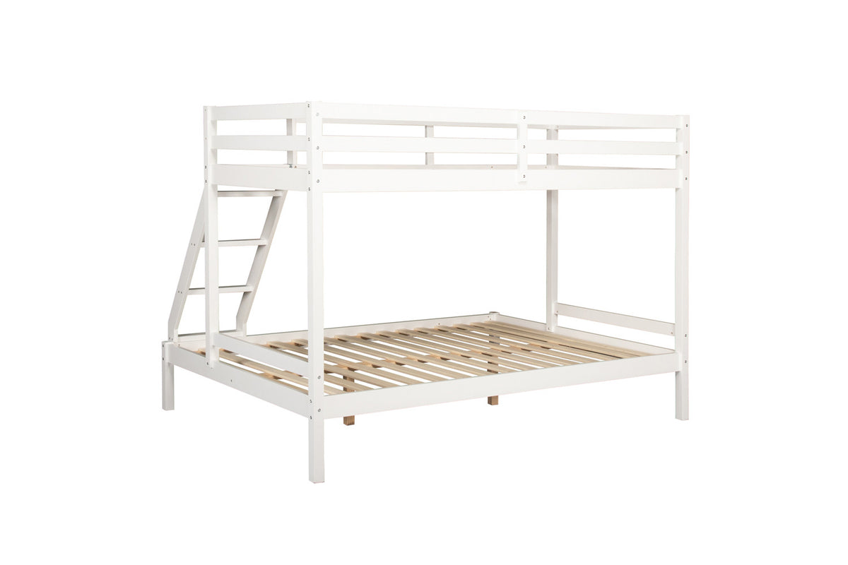 Rousseau - Lit superposé Triad 140/90x200 - Blanc - 148 x 208 x 97/147 cm