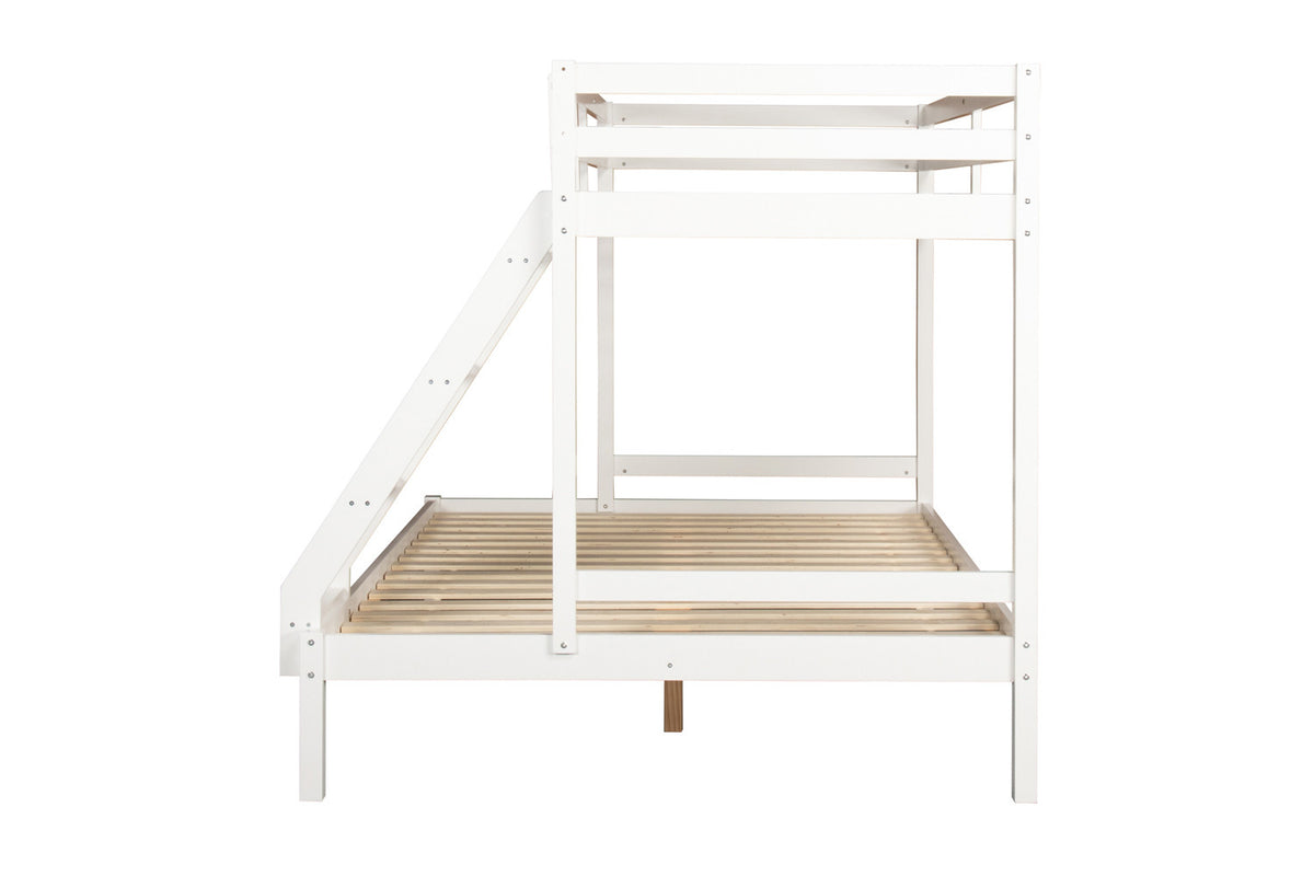 Rousseau - Lit superposé Triad 140/90x200 - Blanc - 148 x 208 x 97/147 cm