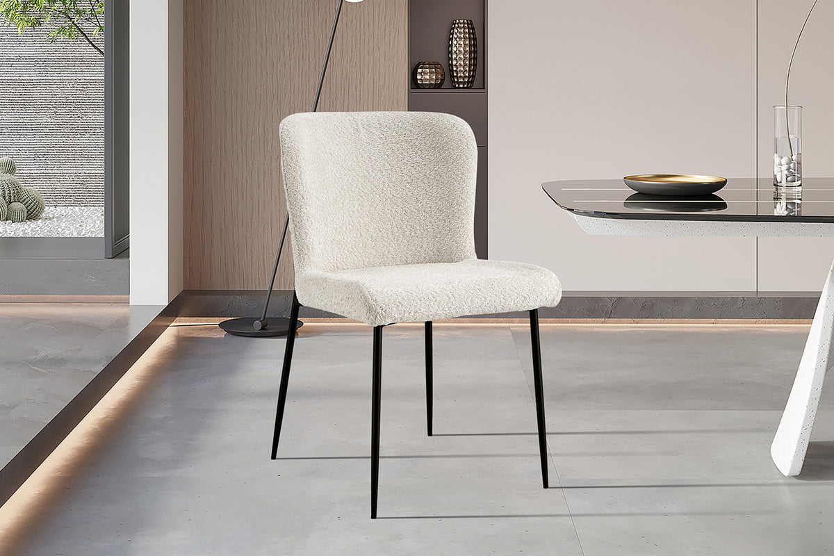 Rousseau - Chaise Lisa Boucle - Ecru - 85x50x62 cm