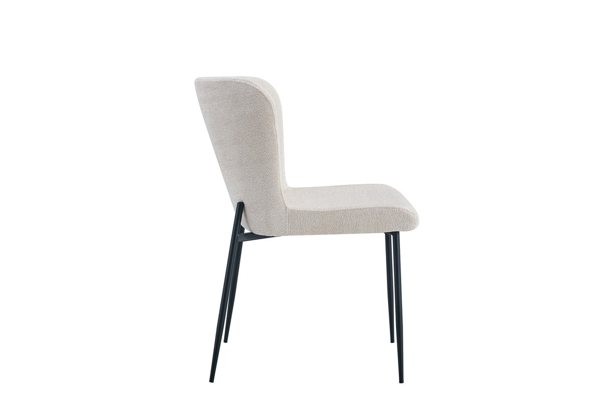 Rousseau - Chaise Lisa - Tissu Beige - 85x50x62 cm