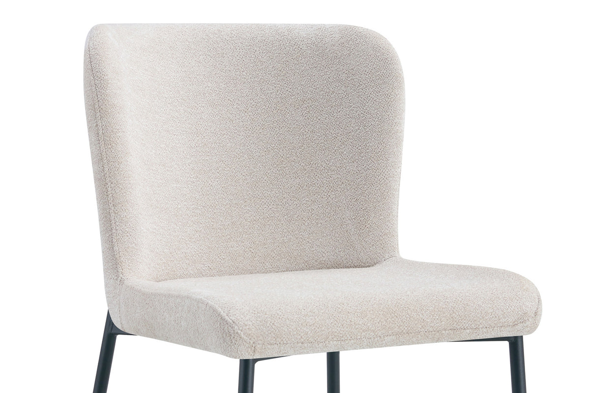 Rousseau - Chaise Lisa - Tissu Beige - 85x50x62 cm