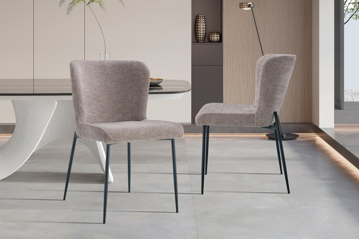 Rousseau - Chaise Lisa - Tissu Sable - 85x50x62 cm