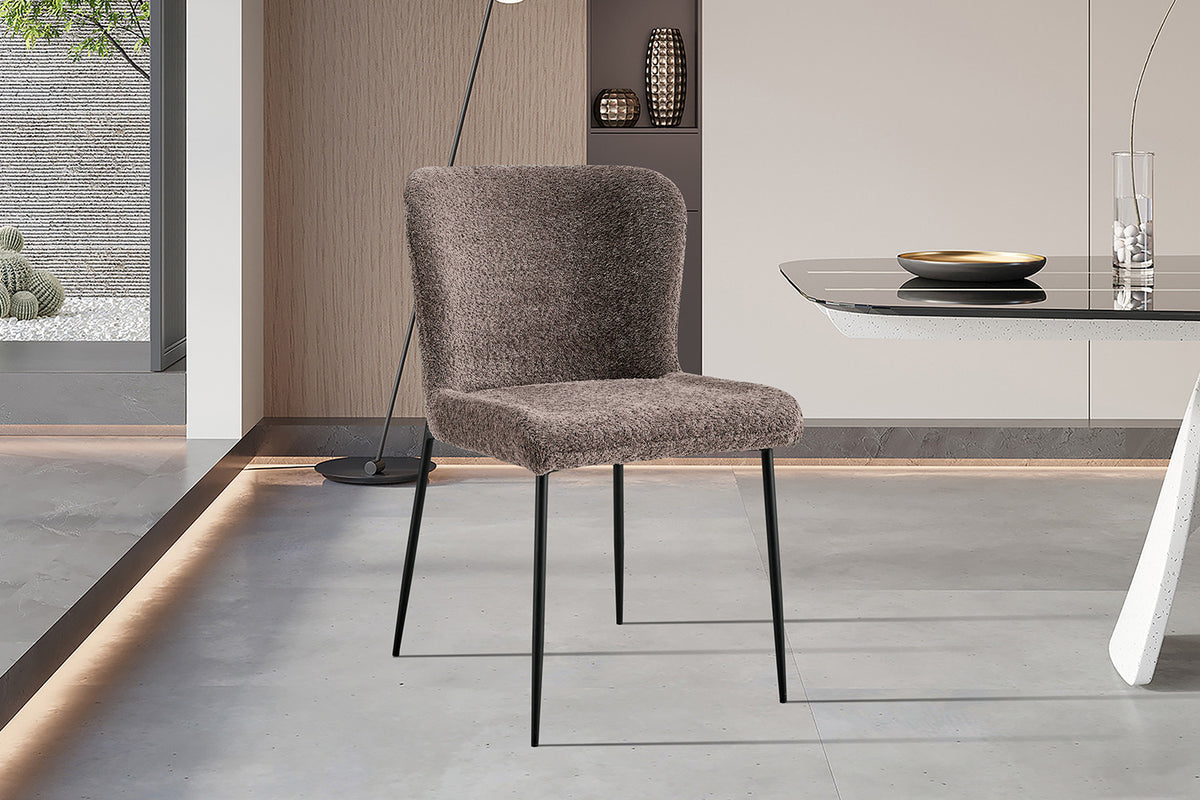 Rousseau - Chaise Lisa Boucle - Sable - 85x50x62 cm