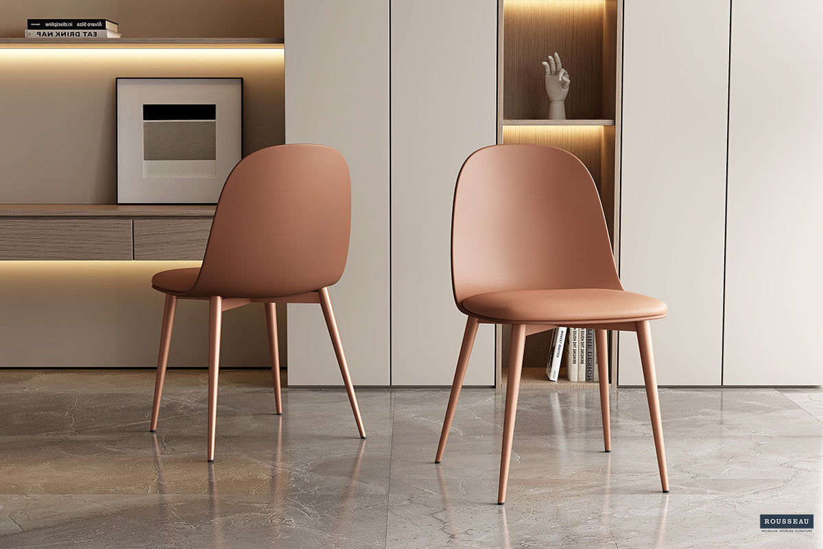 Rousseau - Stoel Jasmin Zitting PP - PU Terracotta - 81x51x44 cm