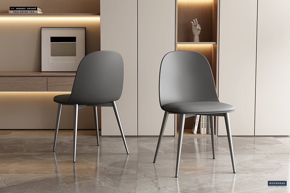 Rousseau - Stoel Jasmin Zitting PP - PU Grijs - 81x51x44 cm