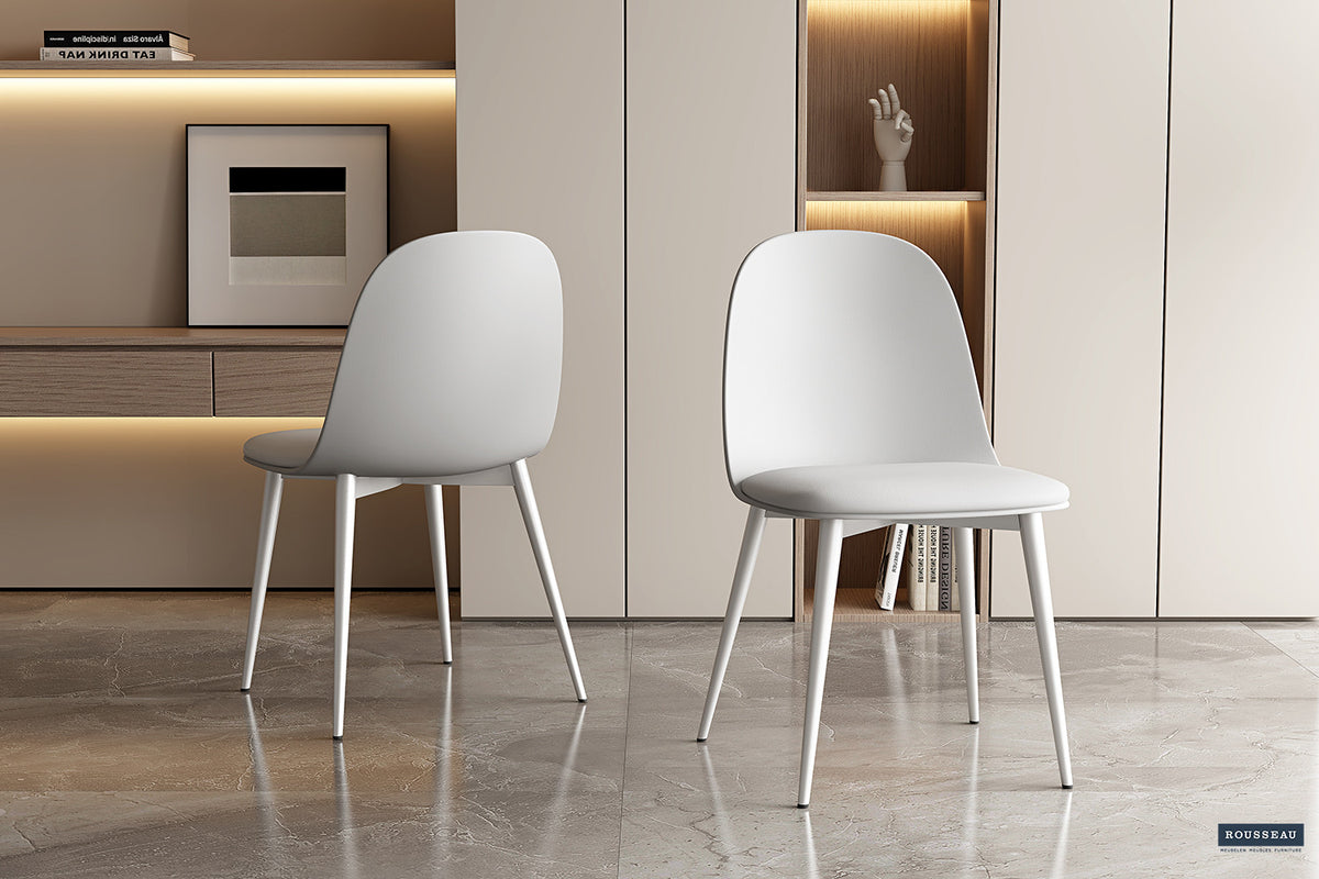 Rousseau - Stoel Jasmin Zitting PP - PU Wit - 81x51x44 cm