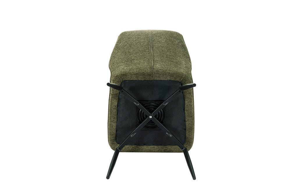 Rousseau - Chaise de salle à manger Lara - Pivotante Tissu Vert - 89 x 45.5 x 60 cm