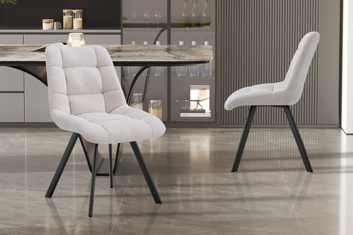 Rousseau - Stoel Lizzy - Stof Beige - 88.5x52x61.5 cm