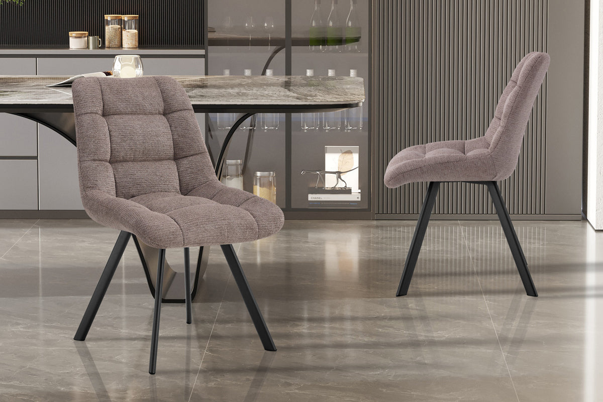 Rousseau - Chaise Lizzy Tissu Pepper - 88,5x52x61,5 cm