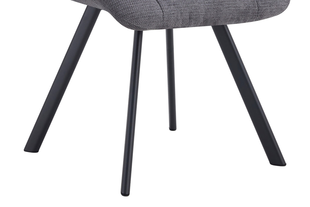 Rousseau - Chaise Lizzy - Tissu Gris Foncé - 88,5x52x61,5 cm