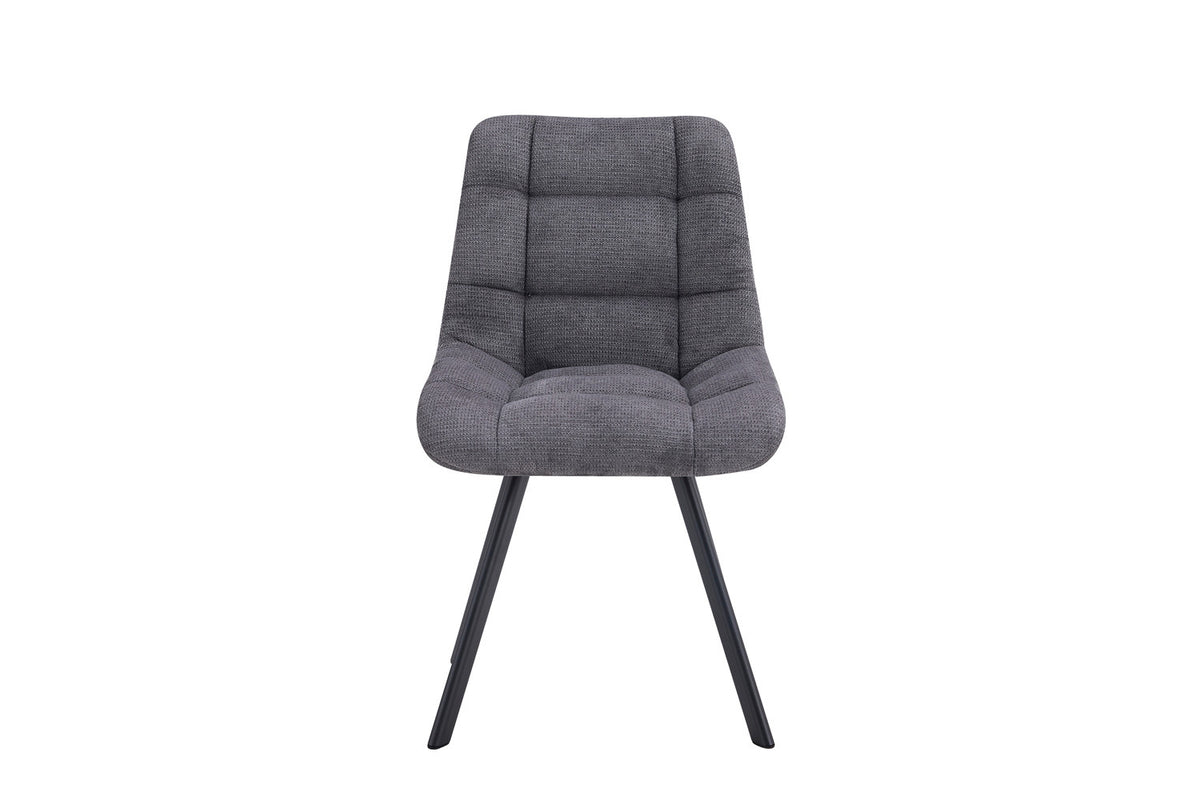 Rousseau - Chaise Lizzy - Tissu Gris Foncé - 88,5x52x61,5 cm