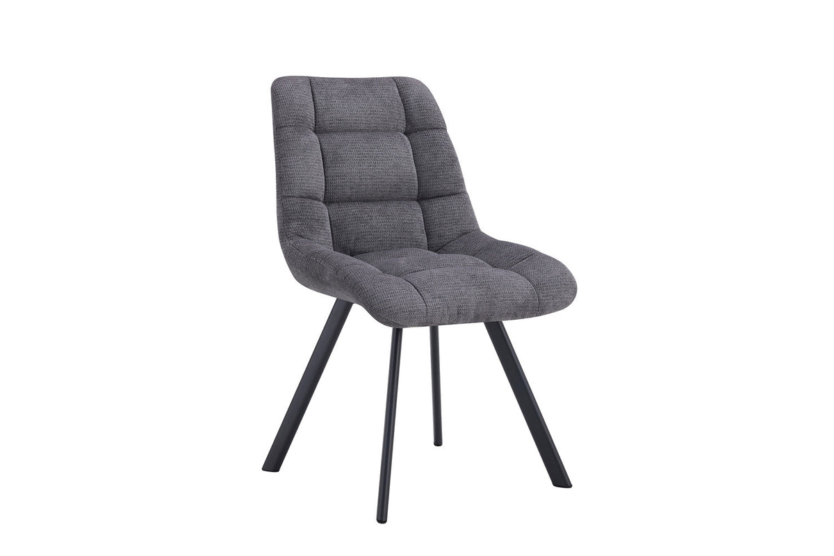 Rousseau - Chaise Lizzy - Tissu Gris Foncé - 88,5x52x61,5 cm