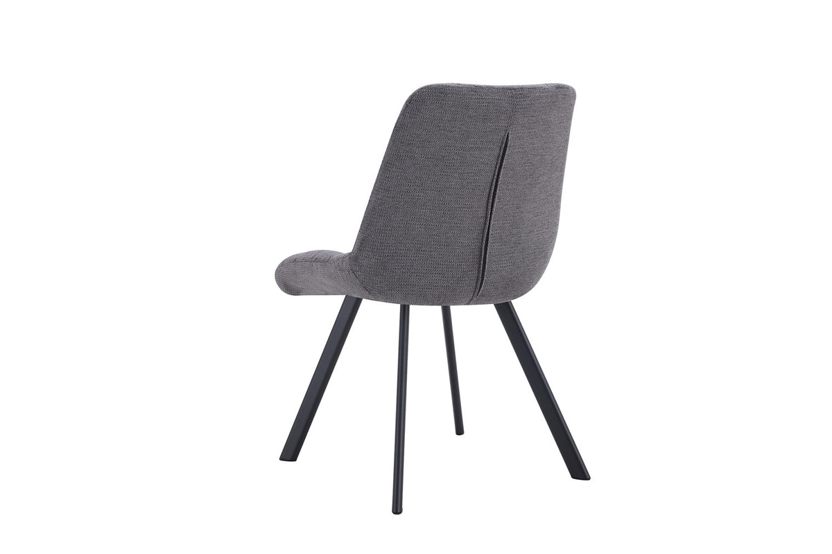 Rousseau - Chaise Lizzy - Tissu Gris Foncé - 88,5x52x61,5 cm