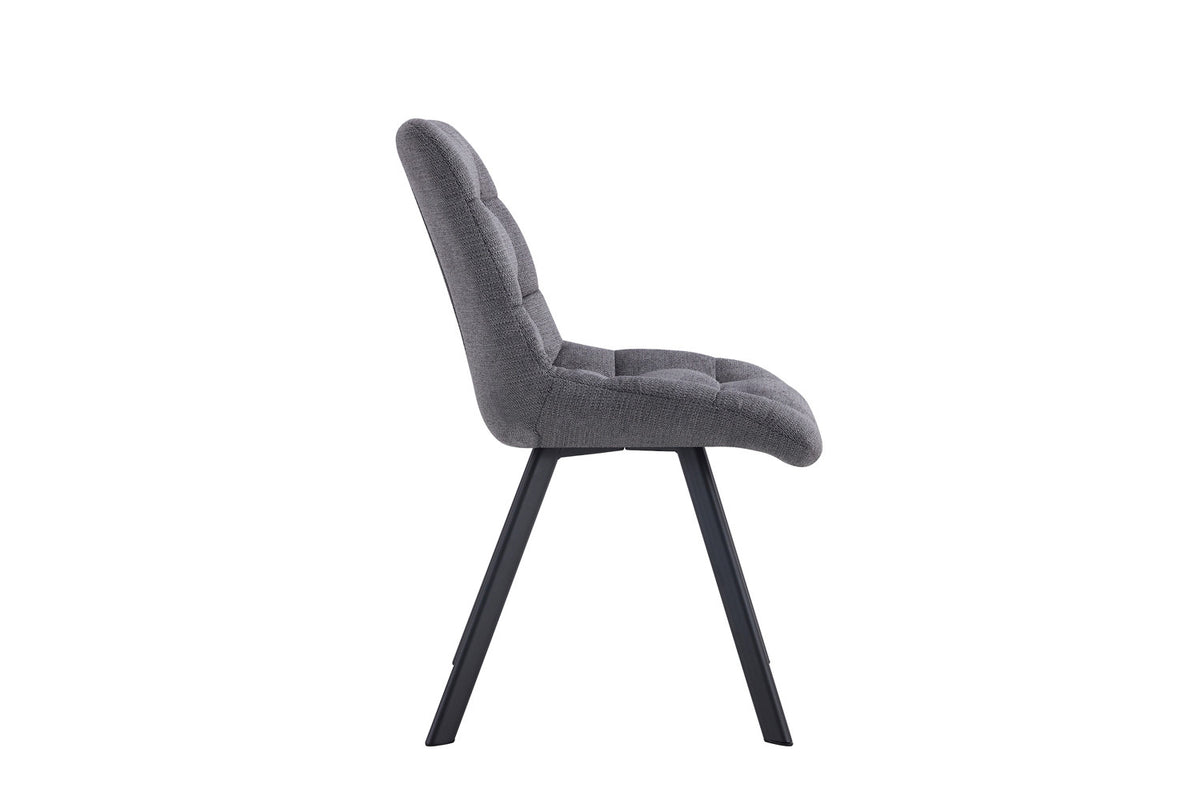 Rousseau - Chaise Lizzy - Tissu Gris Foncé - 88,5x52x61,5 cm