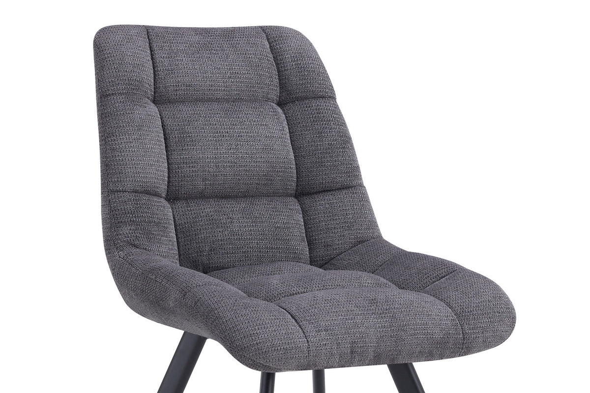 Rousseau - Chaise Lizzy - Tissu Gris Foncé - 88,5x52x61,5 cm