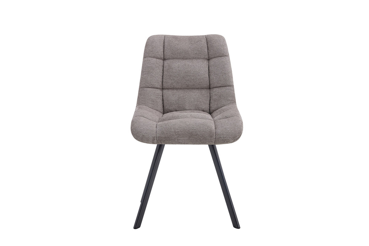 Rousseau - Chaise Lizzy - Tissu Gris Clair - 88,5x52x61,5 cm