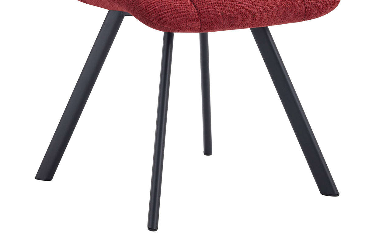 Rousseau - Chaise Lizzy - Tissu Rouge - 88,5x52x61,5 cm