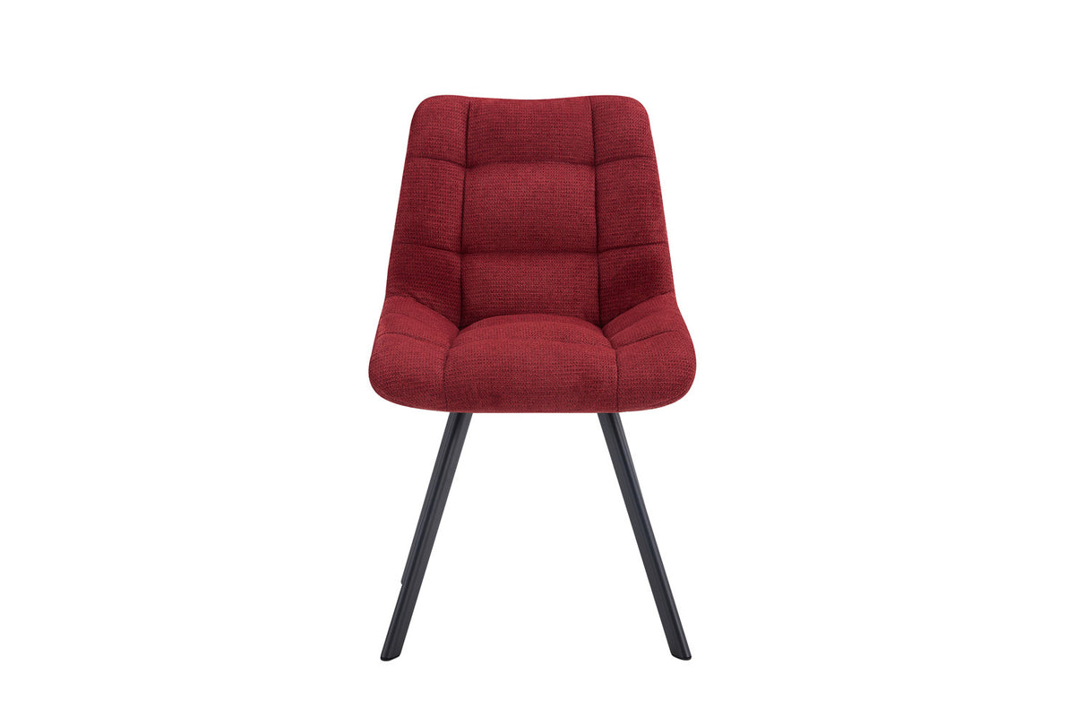 Rousseau - Chaise Lizzy - Tissu Rouge - 88,5x52x61,5 cm