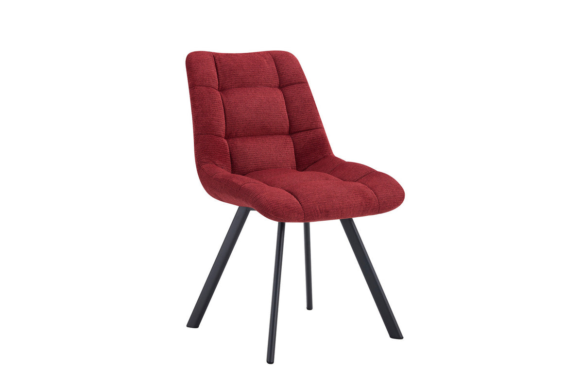 Rousseau - Chaise Lizzy - Tissu Rouge - 88,5x52x61,5 cm