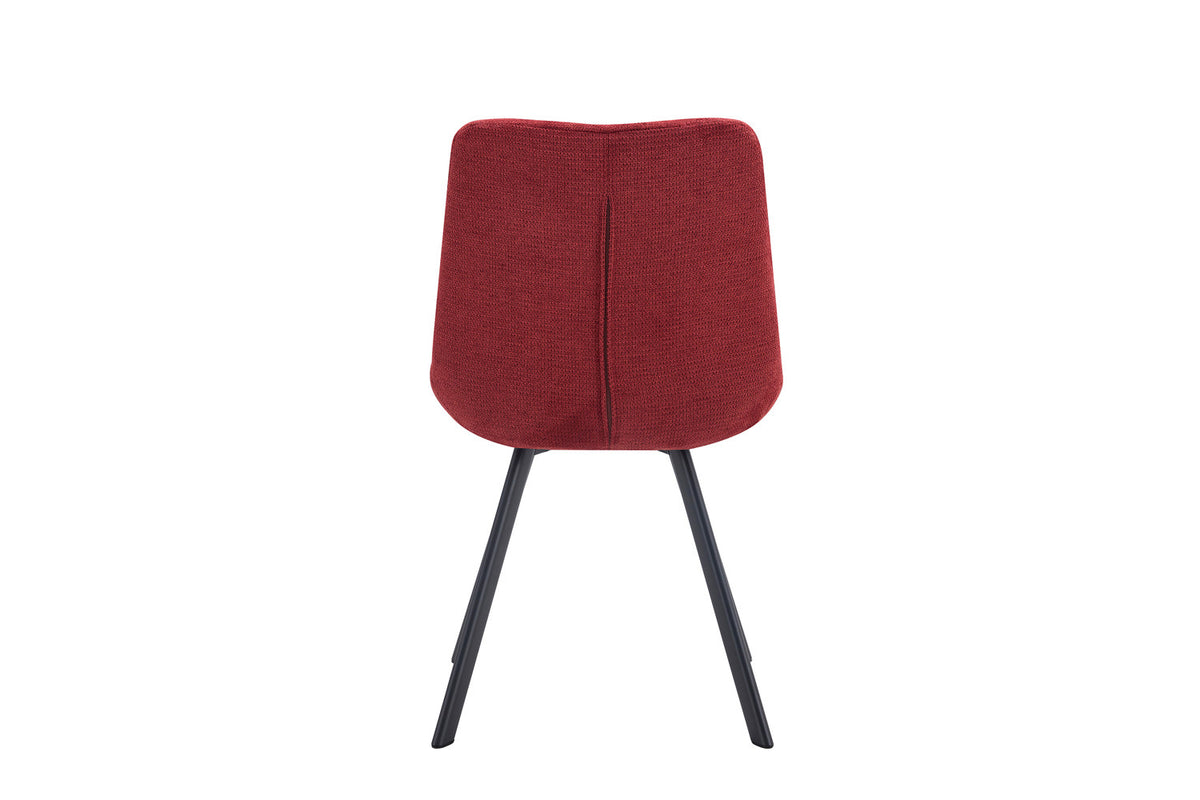 Rousseau - Chaise Lizzy - Tissu Rouge - 88,5x52x61,5 cm