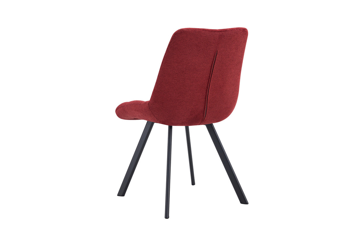 Rousseau - Chaise Lizzy - Tissu Rouge - 88,5x52x61,5 cm