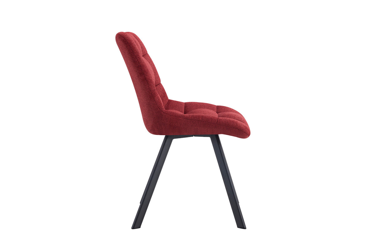 Rousseau - Chaise Lizzy - Tissu Rouge - 88,5x52x61,5 cm
