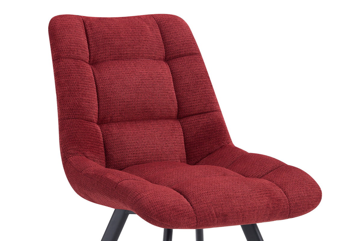 Rousseau - Chaise Lizzy - Tissu Rouge - 88,5x52x61,5 cm