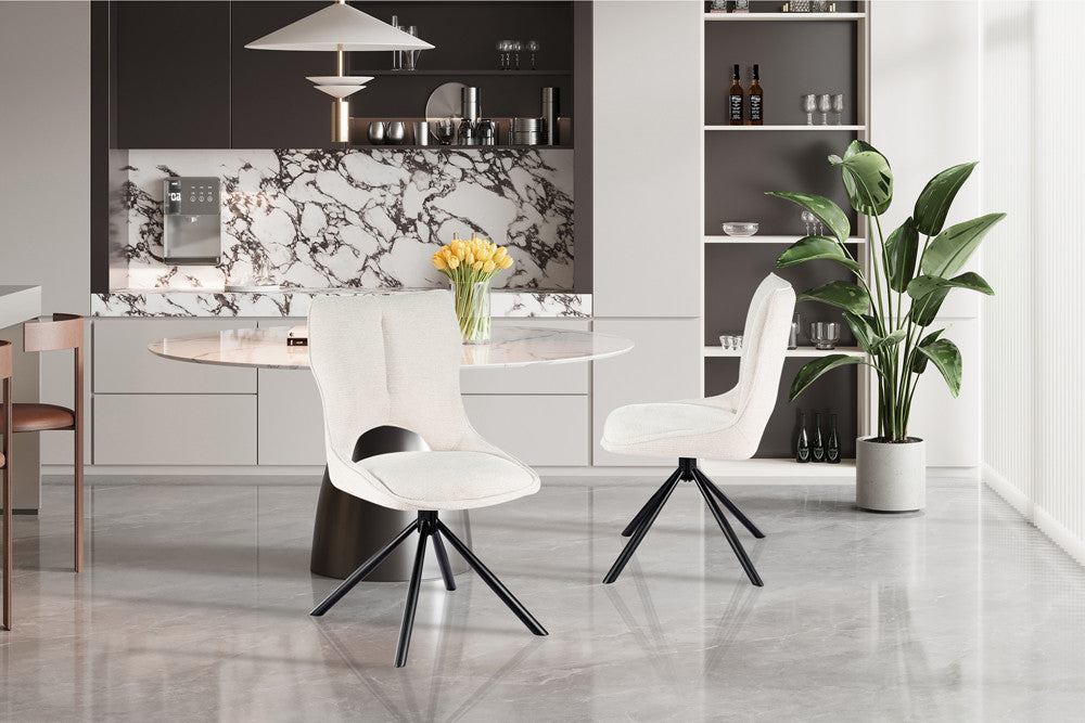 Rousseau - Stoel Mori - Draaibaar Beige - 90 × 48 × 59,5 cm