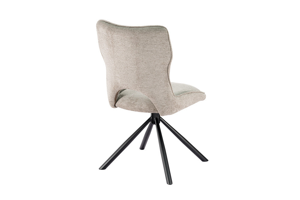 Rousseau - Stoel Mori - Draaibaar - Stof Lichtgrijs - H 90 x W 48 x D 59.5 cm