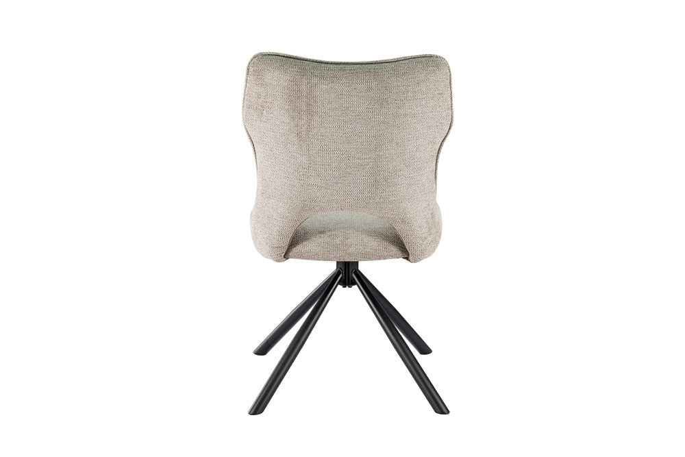 Rousseau - Stoel Mori - Draaibaar - Stof Lichtgrijs - H 90 x W 48 x D 59.5 cm