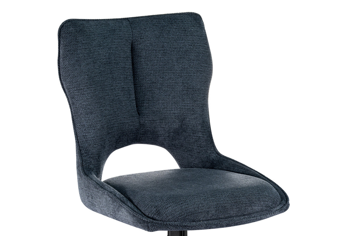 Rousseau - Eetkamerstoel Mori - Draaibaar Stof Blauw - 90 x 48 x 59.5 cm