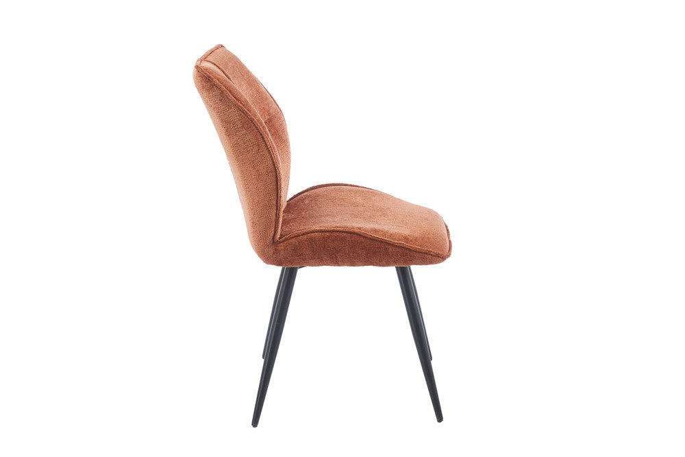 Rousseau - Eetkamerstoel Faye - Stof Roest - 89 x 49 x 65 cm