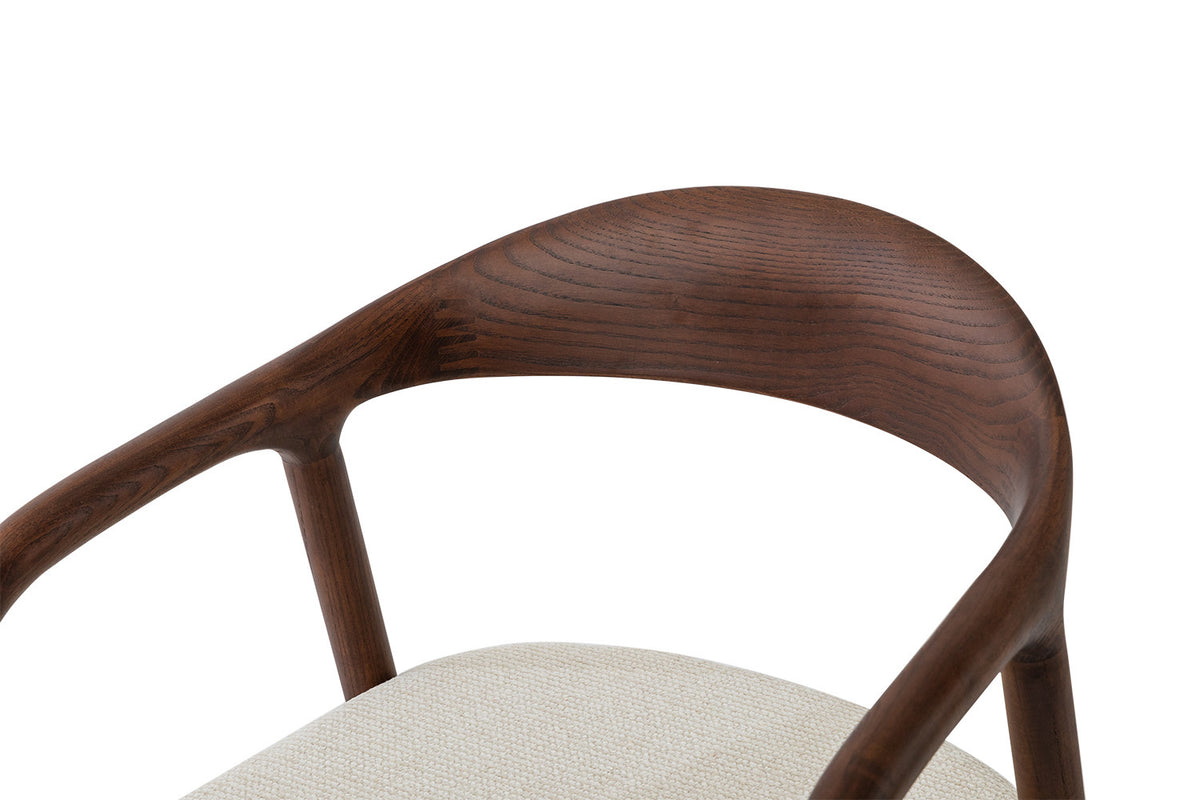 Rousseau - Stoel Claire - Essenhout Walnoot - H 74 x B 57 x D 66,5 cm