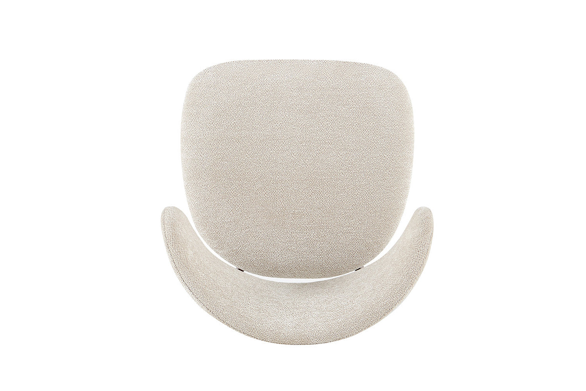 NIEUW - Stoel 'Coco' Walnoot - Stof Fabb Raven 24 Beige
