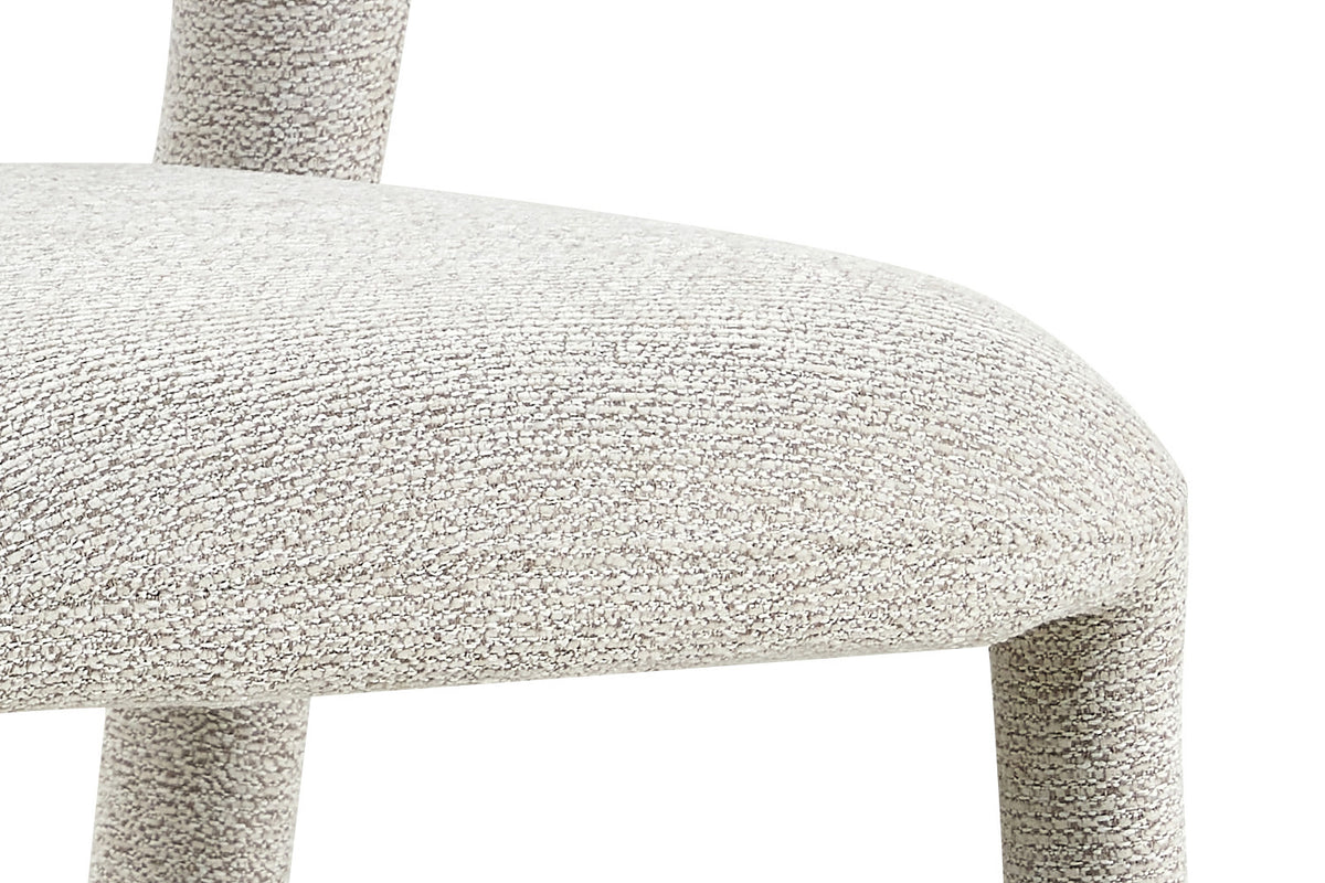 NOUVEAU - Chaise « Elvas » Empilable Tissu Ote Sahara 152 Écru