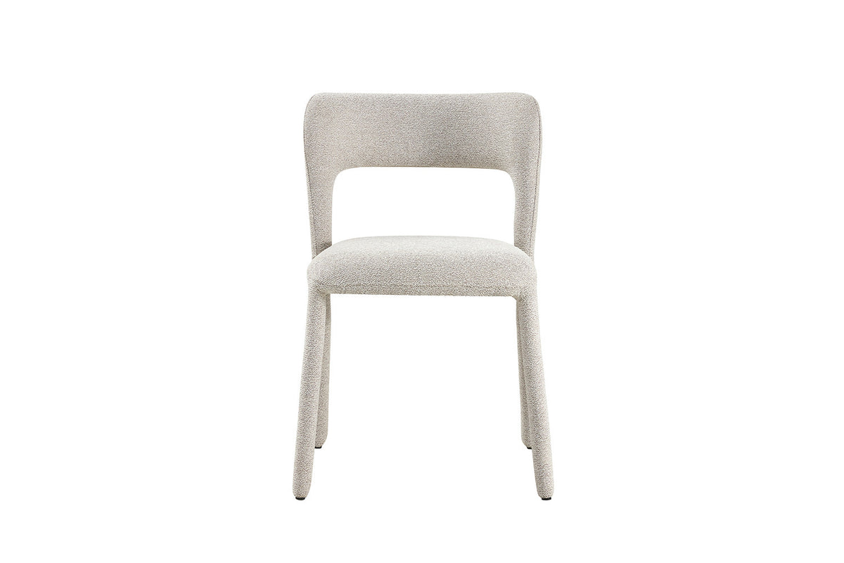 NOUVEAU - Chaise « Elvas » Empilable Tissu Ote Sahara 152 Écru
