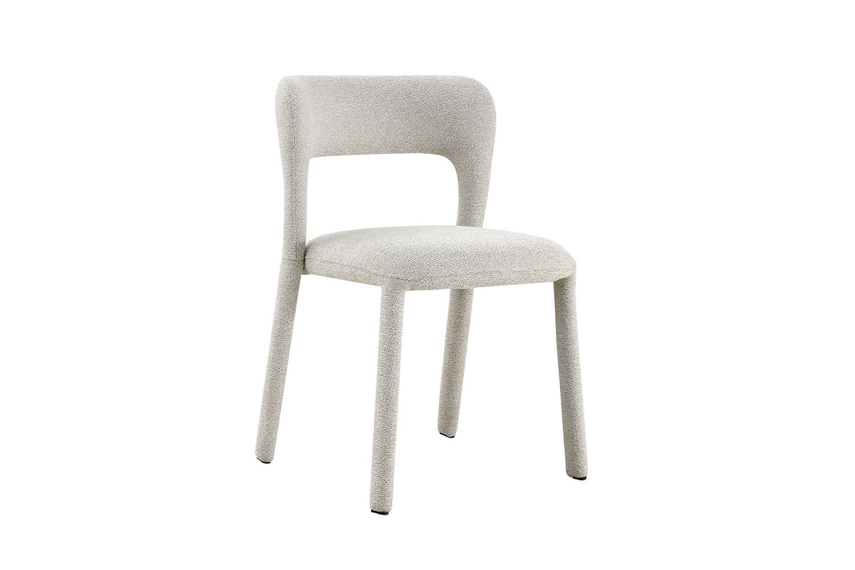 NOUVEAU - Chaise « Elvas » Empilable Tissu Ote Sahara 152 Écru