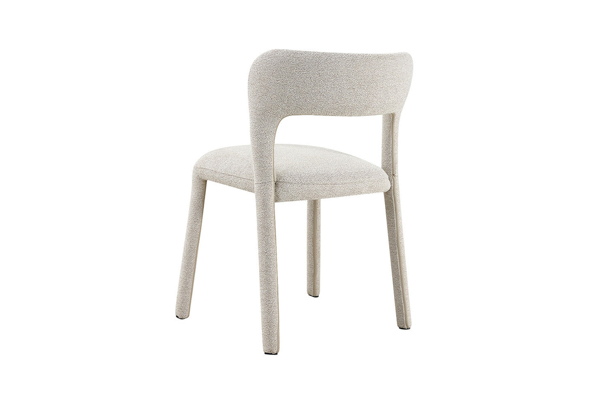 NOUVEAU - Chaise « Elvas » Empilable Tissu Ote Sahara 152 Écru