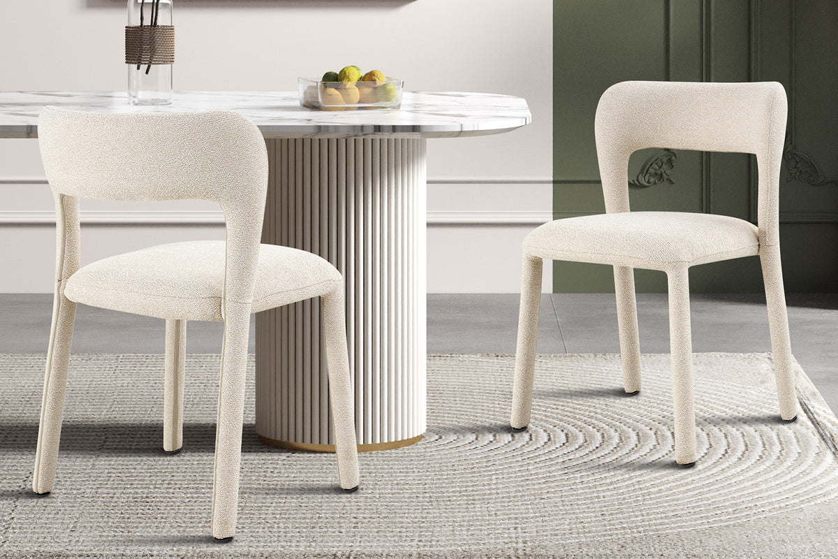 NOUVEAU - Chaise « Elvas » empilable Tissu Ote Sahara 112 Beige