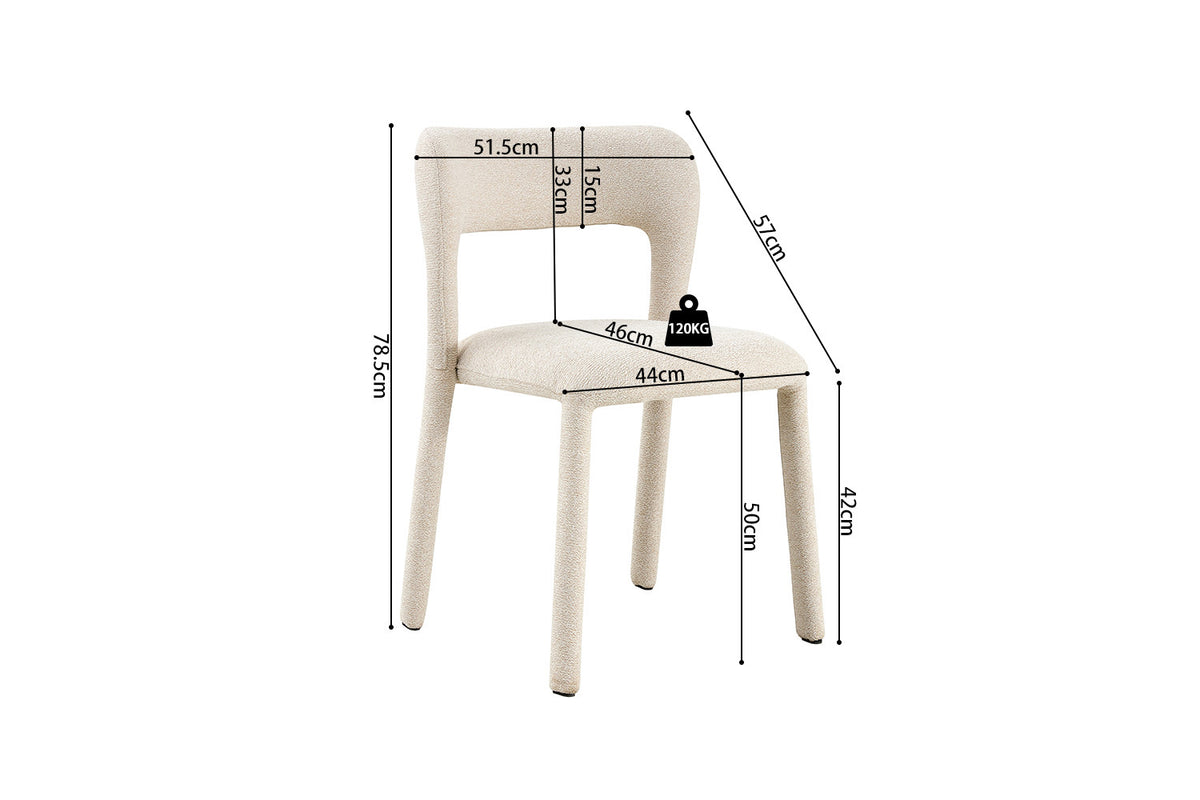 NOUVEAU - Chaise « Elvas » empilable Tissu Ote Sahara 112 Beige