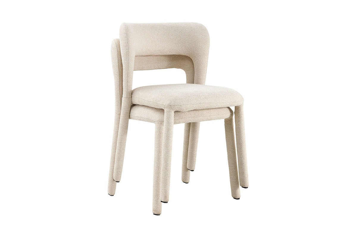 NOUVEAU - Chaise « Elvas » empilable Tissu Ote Sahara 112 Beige