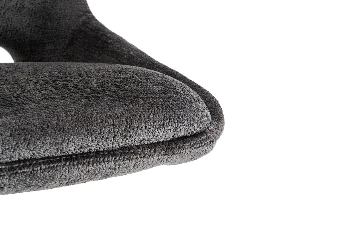 Rousseau - Chaise Dante - Tissu Gris - 85.5x51x60 cm