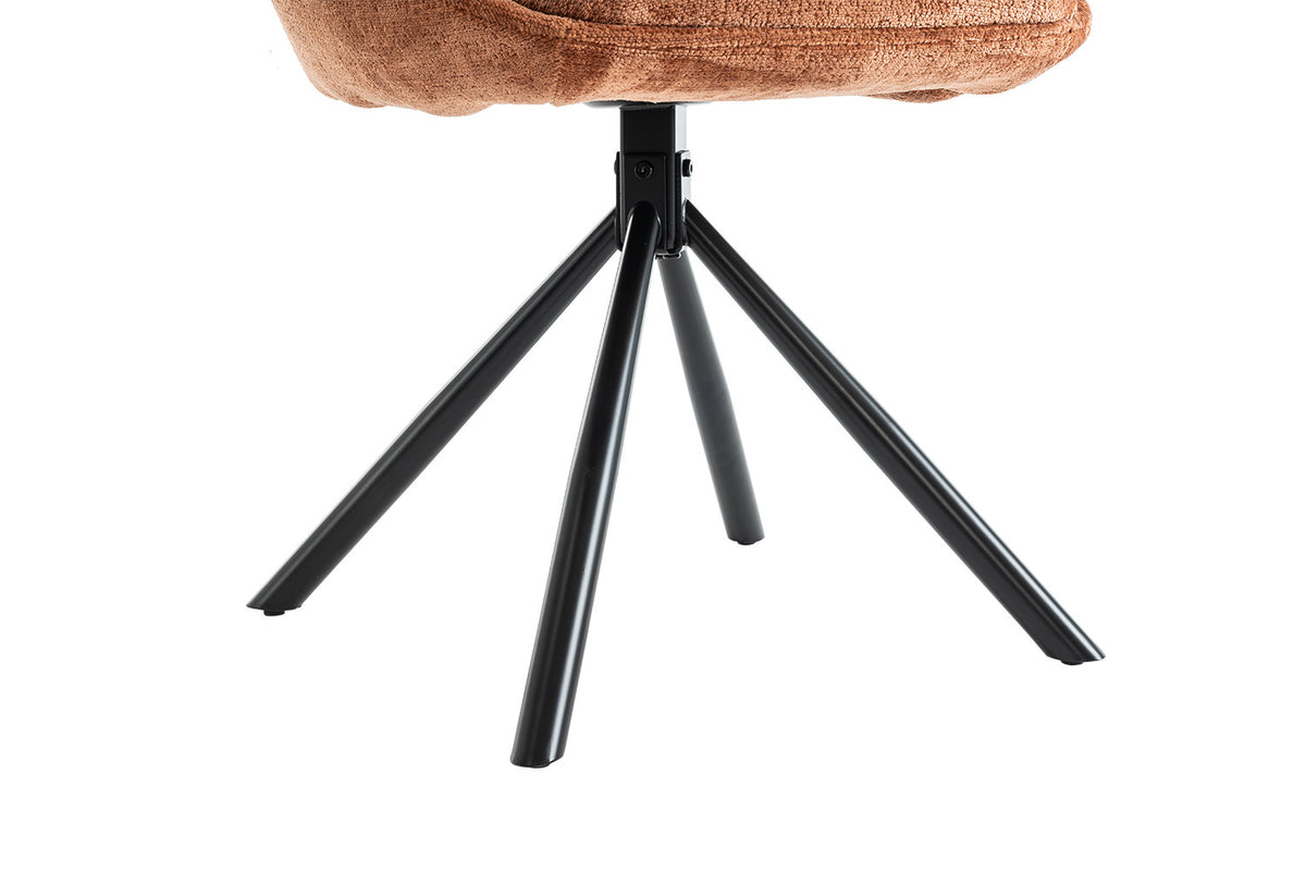 Rousseau - Chaise Dante - Tissu Rouille - 85,5x51x60 cm