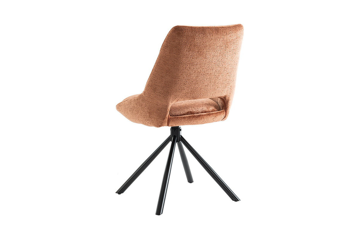 Rousseau - Chaise Dante - Tissu Rouille - 85,5x51x60 cm