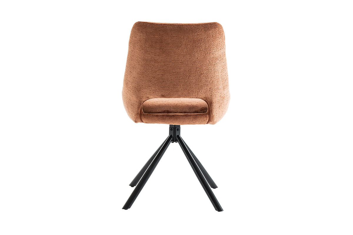 Rousseau - Chaise Dante - Tissu Rouille - 85,5x51x60 cm