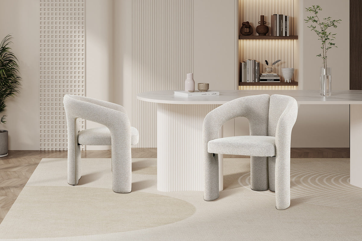 NIEUW - Stoel 'Beja' Stof Ote Sahara 152 Ecru
