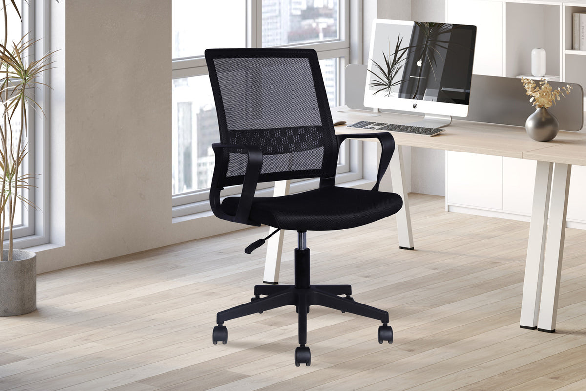 Rousseau - Chaise de bureau Dylan - Mesh Noir - 90.5/102 x 54 x 60.5 cm