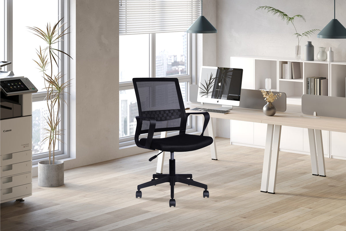 Rousseau - Chaise de bureau Dylan - Mesh Noir - 90.5/102 x 54 x 60.5 cm