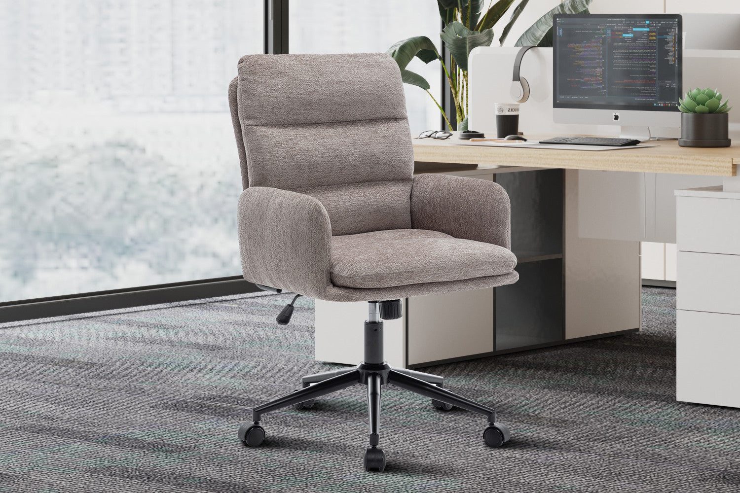 Bureaustoel 'Aimé' Stof Fabb Raven 30 Zand