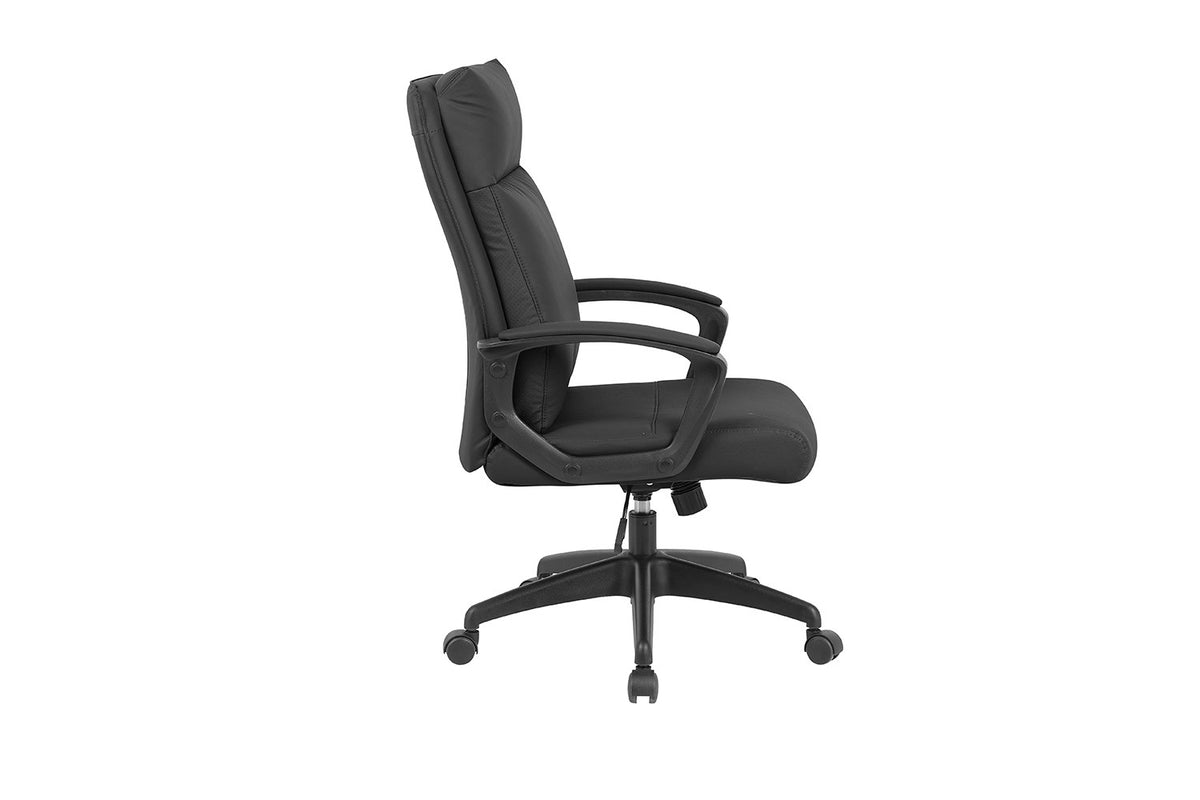 Rousseau - Chaise de bureau Samuel - PU/Nylon Noir - 102/110 x 66 x 71 cm